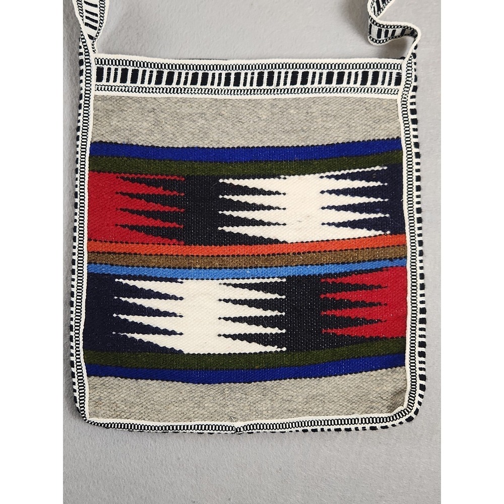 Cotton Purse Made In Ecuador Multicolor Aztec - Picture 2 of 9